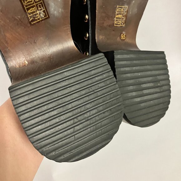 HAWT! Jeffrey Campbell Black Studded Boho Clog Mules! Size 9.5 (best for 9!)! - Picture 9 of 13